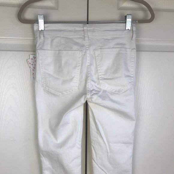 Free People Del Wray Cream Step Hem Raw Hem Jeans - Picture 7 of 11